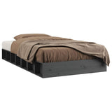 Vidaxl bedframe massief hout grijs 75x190 cm