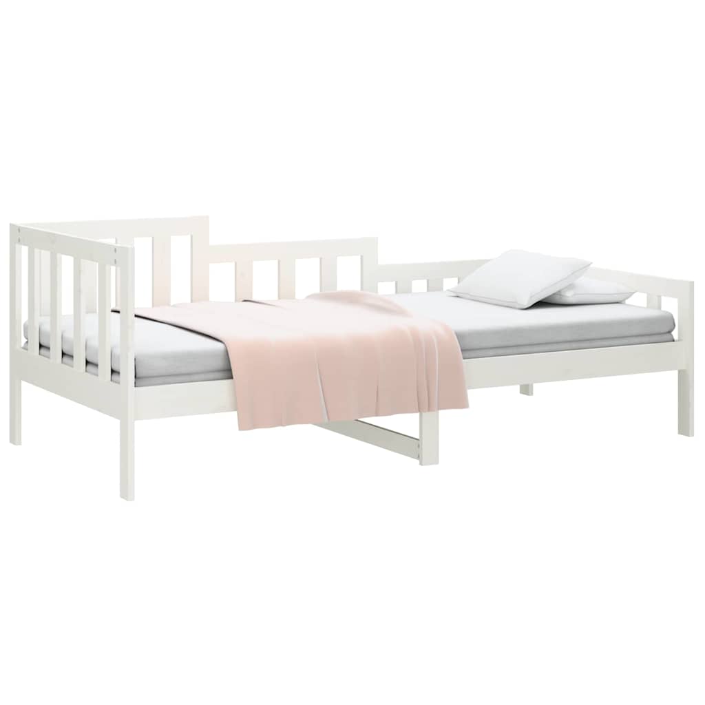Vidaxl slaapbank zonder matras 80x200 cm massief grenenhout wit