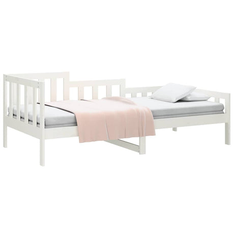 Vidaxl slaapbank zonder matras 90x200 cm massief grenenhout wit