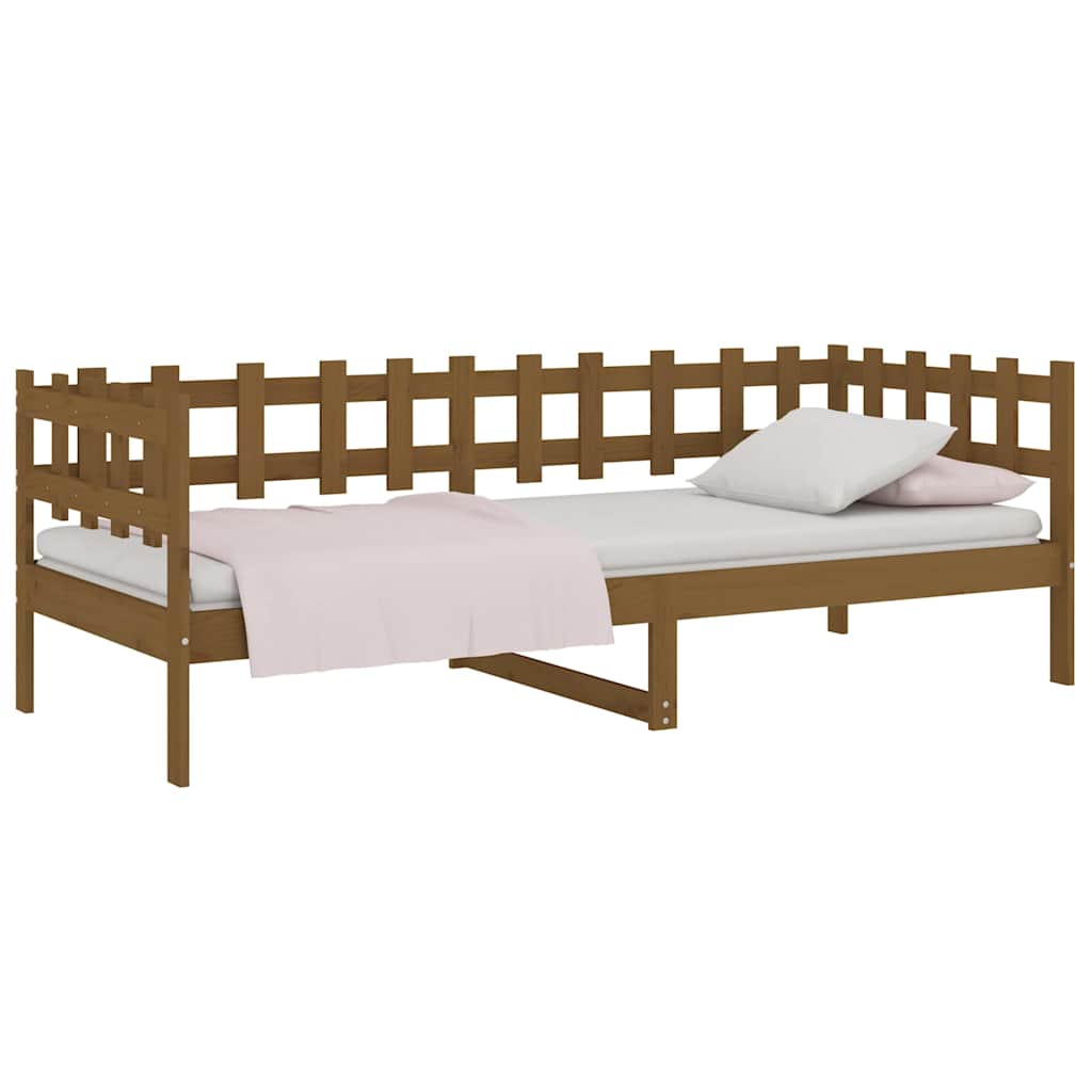 Vidaxl slaapbank 80x200 cm massief grenenhout honingbruin