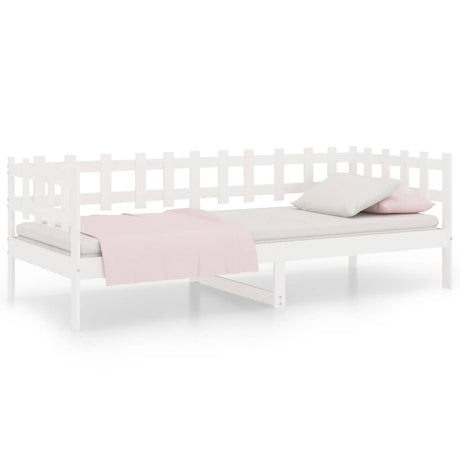 Vidaxl slaapbank zonder matras 90x190 cm massief grenenhout wit