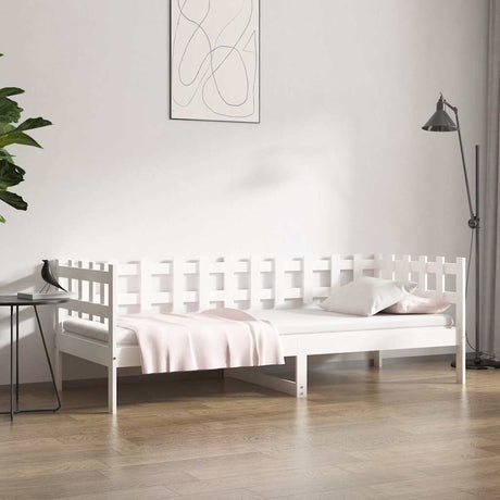 Vidaxl slaapbank zonder matras 90x190 cm massief grenenhout wit