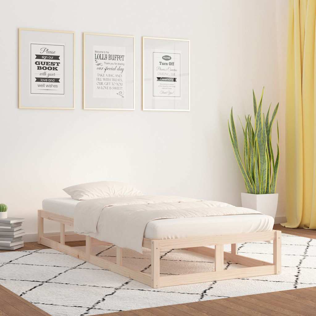 Vidaxl bedframe massief hout 100x200 cm