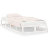 Vidaxl bedframe massief hout wit 100x200 cm