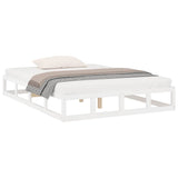 Vidaxl bedframe massief hout wit 150x200 cm