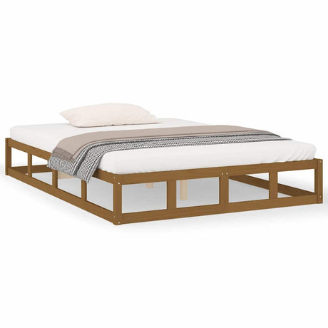 Vidaxl bedframe massief hout honingbruin 150x200 cm