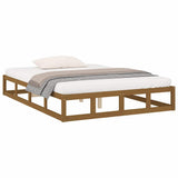 Vidaxl bedframe massief hout honingbruin 150x200 cm