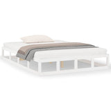 Vidaxl bedframe massief hout wit 160x200 cm