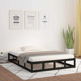 Vidaxl bedframe massief hout zwart 160x200 cm