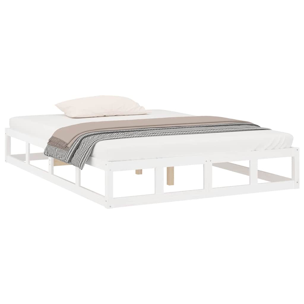 Vidaxl bedframe massief hout wit 180x200 cm