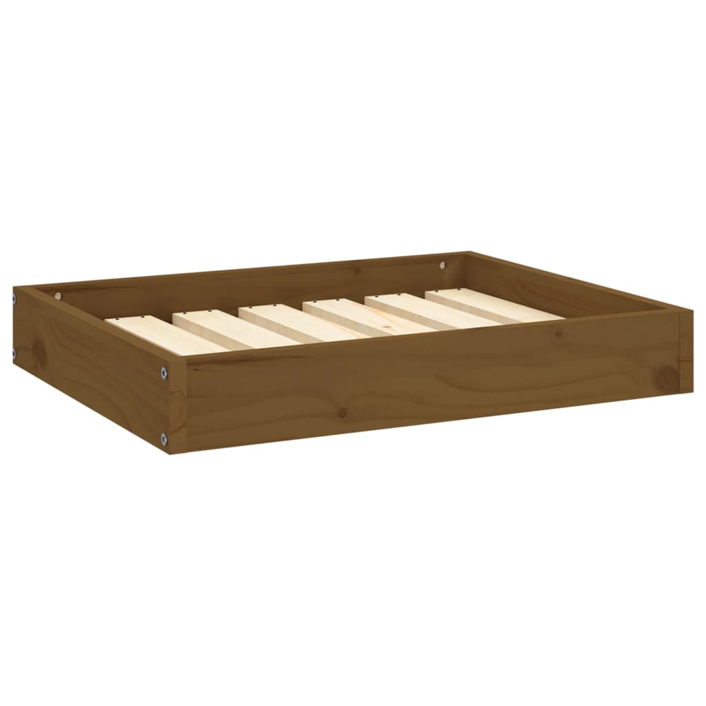 Vidaxl hondenmand 61,5x49x9 cm massief grenenhout honingbruin