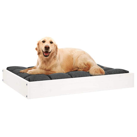 Vidaxl hondenmand 71,5x54x9 cm massief grenenhout wit