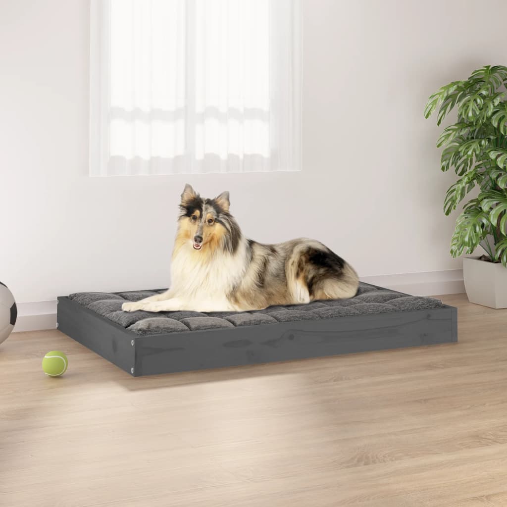 VidaXL dog basket 91.5x64x9 cm solid pine gray gray