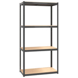 Vidaxl storage rack 4-layer steel and processed wood anthracite-colored