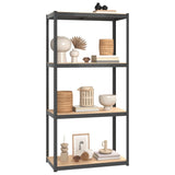 Vidaxl storage rack 4-layer steel and processed wood anthracite-colored