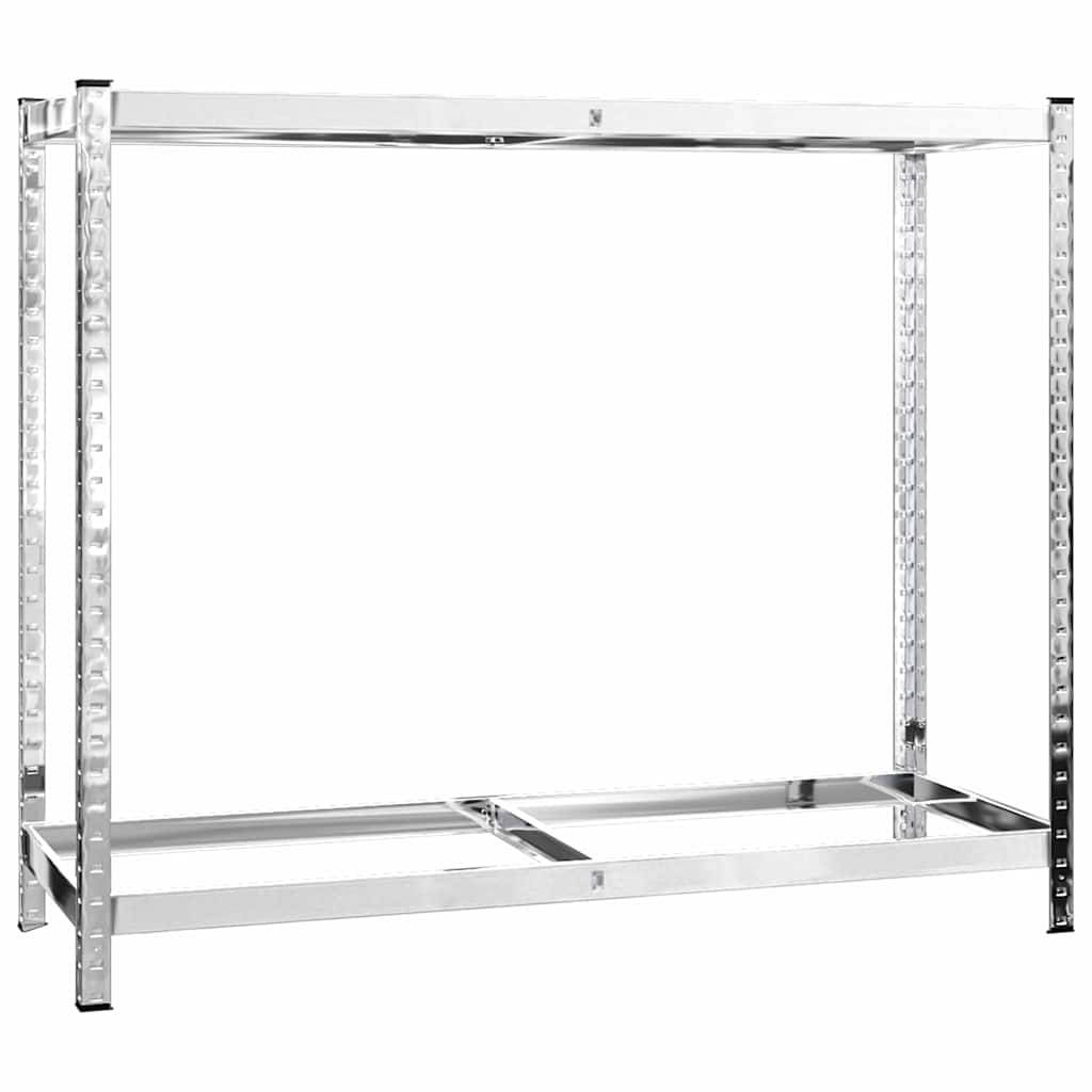Vidaxl bandenrek 2-laags 110x40x110 cm staal zilverkleurig