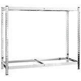 Vidaxl bandenrek 2-laags 110x40x110 cm staal zilverkleurig