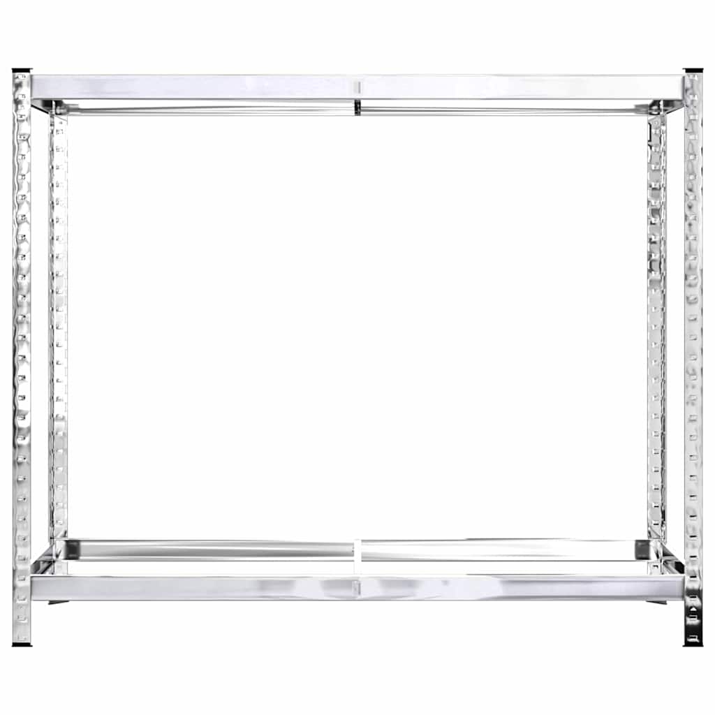 Vidaxl bandenrek 2-laags 110x40x110 cm staal zilverkleurig
