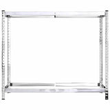 Vidaxl bandenrek 2-laags 110x40x110 cm staal zilverkleurig