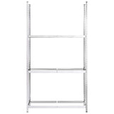 Vidaxl bandenrek 3-laags 110x40x200 cm staal zilverkleurig