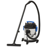Vidaxl nat- en droogzuiger 1200 w 20 l zilverkleurig