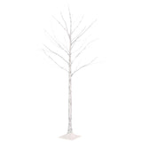 Vidaxl berkenboom led 72 led's warmwit 150 cm wit