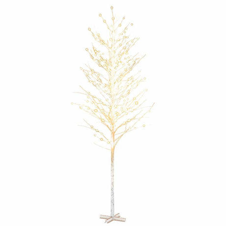 Vidaxl berkenboom led 672 led's warmwit 400 cm wit
