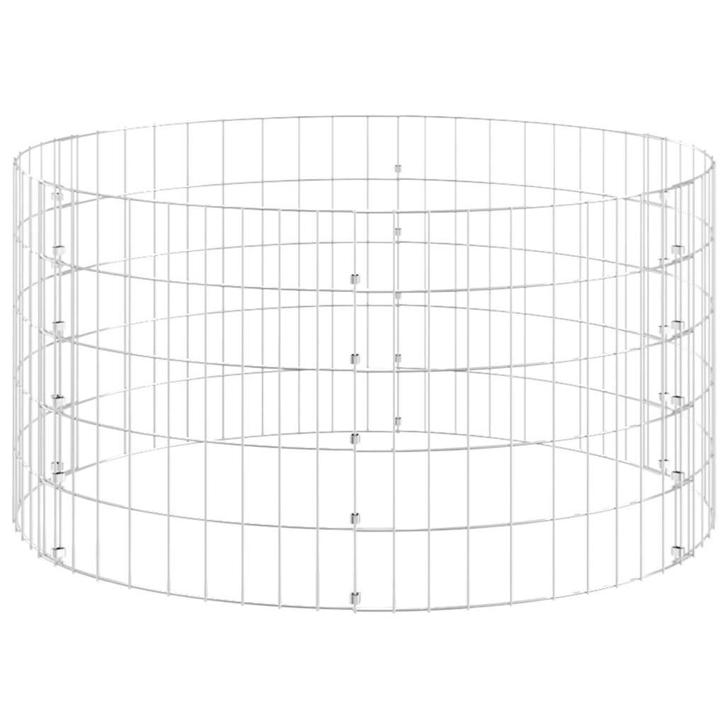 Vidaxl compostbak ø100x50 cm gegalvaniseerd staal