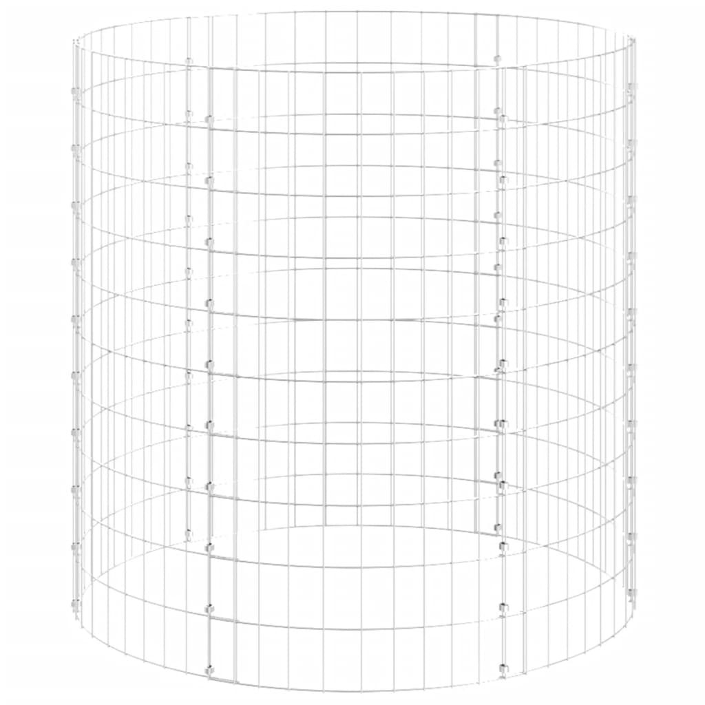 Vidaxl Compost Bin Ø100x100 cm Acier galvanisé