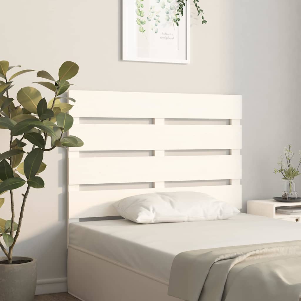 Vidaxl hoofdbord 90x3x80 cm massief grenenhout wit