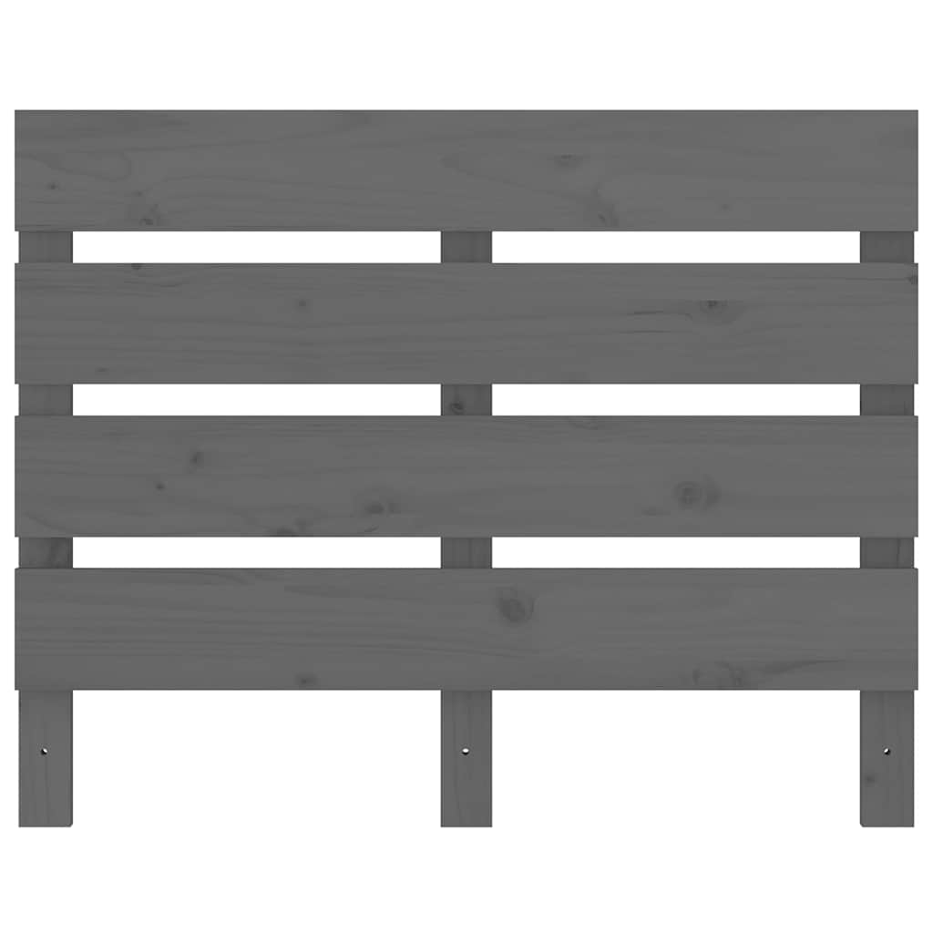 Vidaxl hoofdbord 100x3x80 cm massief grenenhout grijs