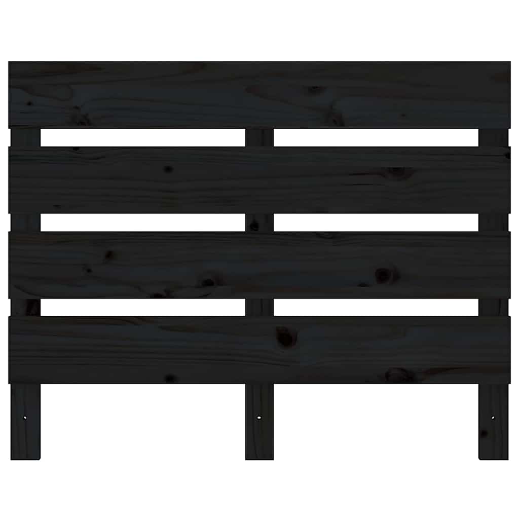 Vidaxl hoofdbord 100x3x80 cm massief grenenhout zwart