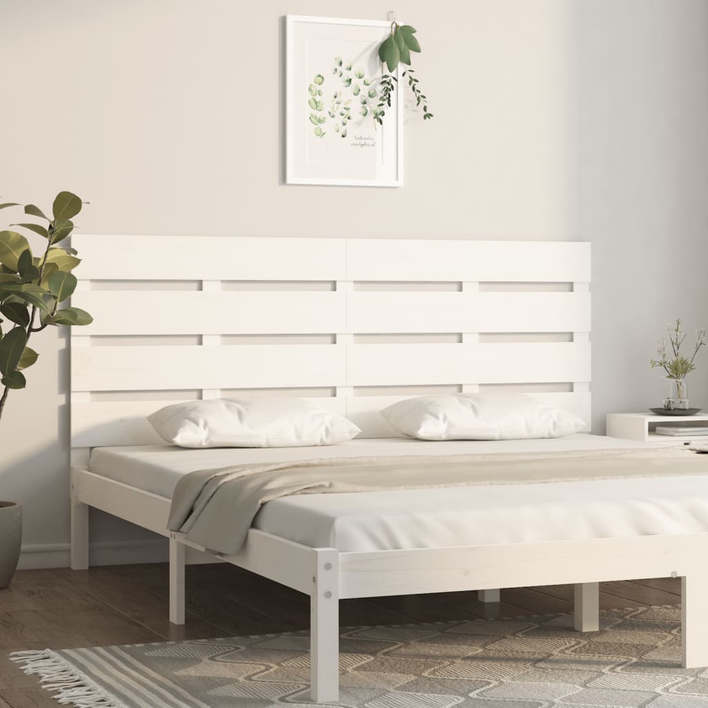 Vidaxl hoofdbord 200x3x80 cm massief grenenhout wit
