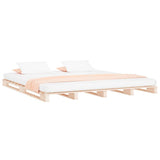 Vidaxl palletbed massief grenenhout 160x200 cm