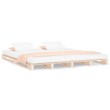 Vidaxl palletbed massief grenenhout 200x200 cm