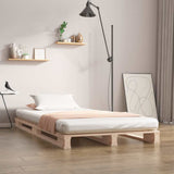 Vidaxl palletbed massief grenenhout 90x190 cm