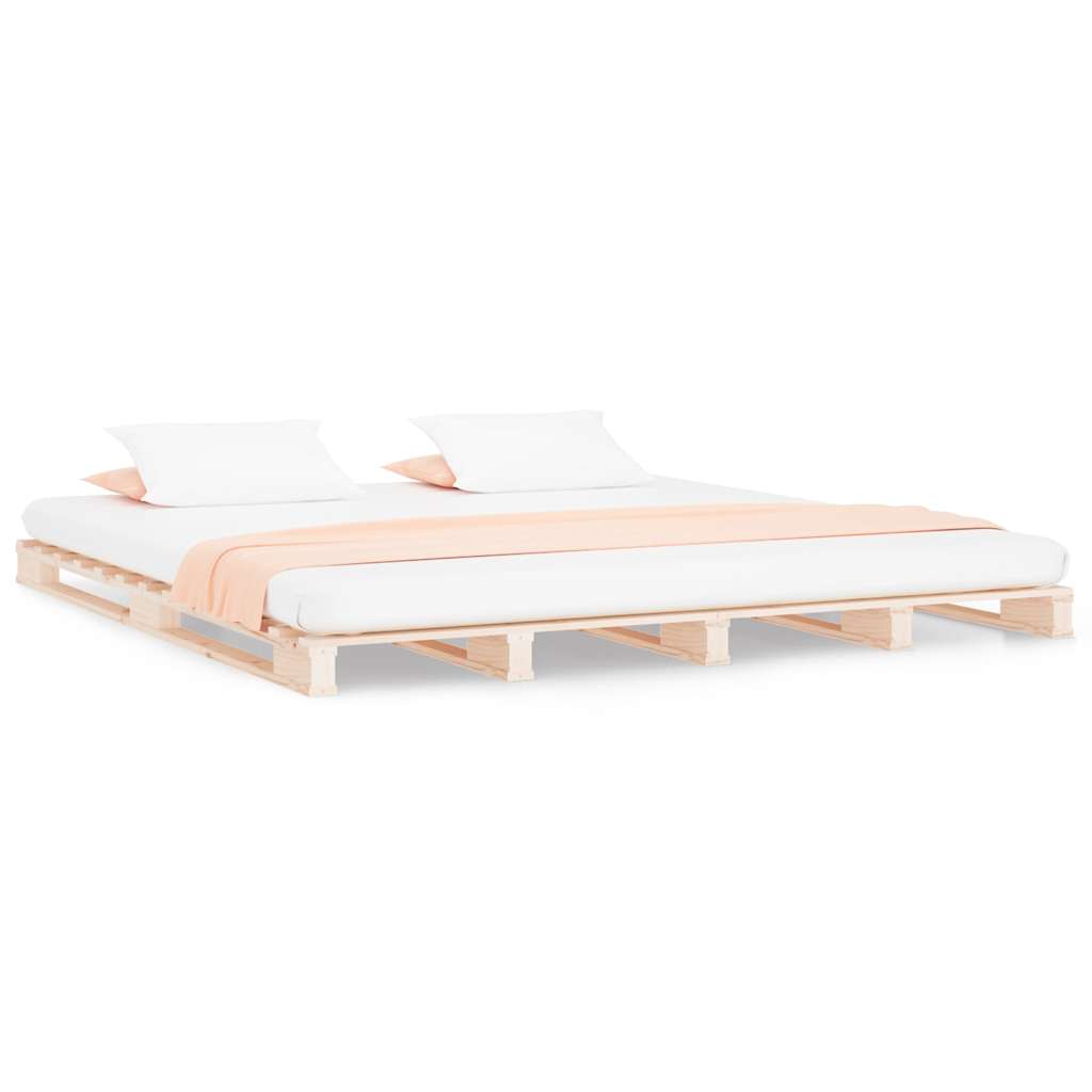 Vidaxl palletbed massief grenenhout 120x190 cm