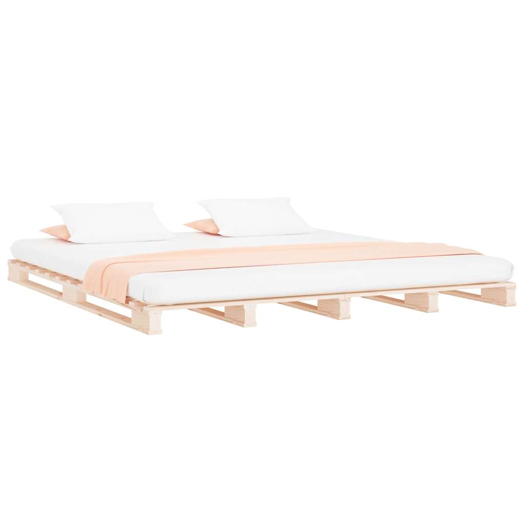 Vidaxl palletbed massief grenenhout 120x190 cm