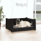 Vidaxl dog basket 65.5x50.5x28 cm solid pine pine black