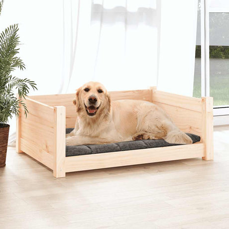 Vidaxl hondenmand 75,5x55,5x28 cm massief grenenhout