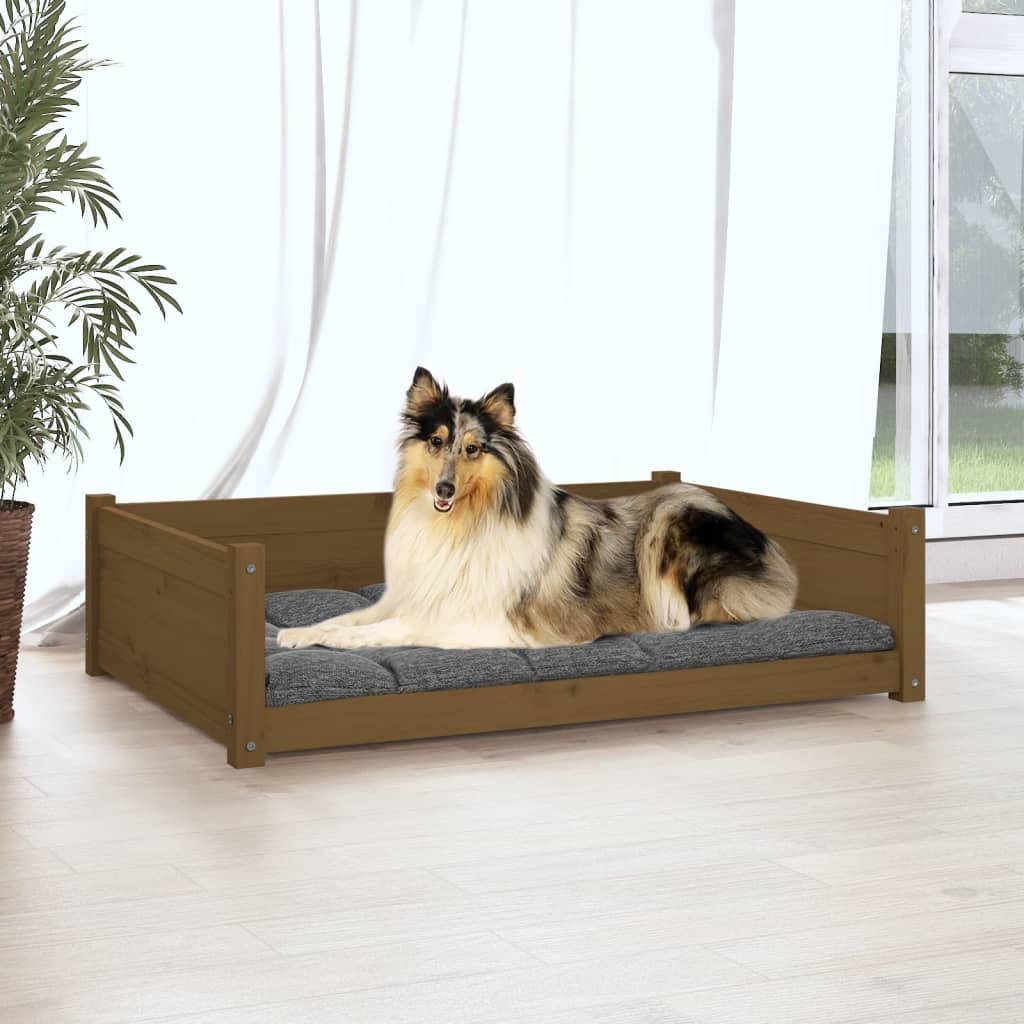 Vidaxl dog basket 95.5x65.5x28 cm Solid pine honey brown