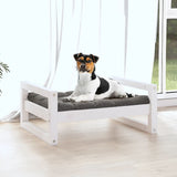 Vidaxl Dog Basket 55.5x45.5x28 cm Pino solido bianco