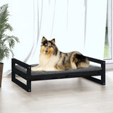 Vidaxl dog basket 95.5x65.5x28 cm solid pine pine black