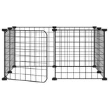 Vidaxl Pets Cage With Door 8 Panels 35x35 Cm Steel Black