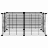 Vidaxl Pets Cage with 8 panels 35x35 cm steel black