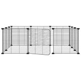 Vidaxl Pets Cage z vrati 12 plošč 35x35 cm jeklena črna