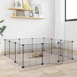 Vidaxl Pets Cage con puerta 12 paneles 35x35 cm de acero negro