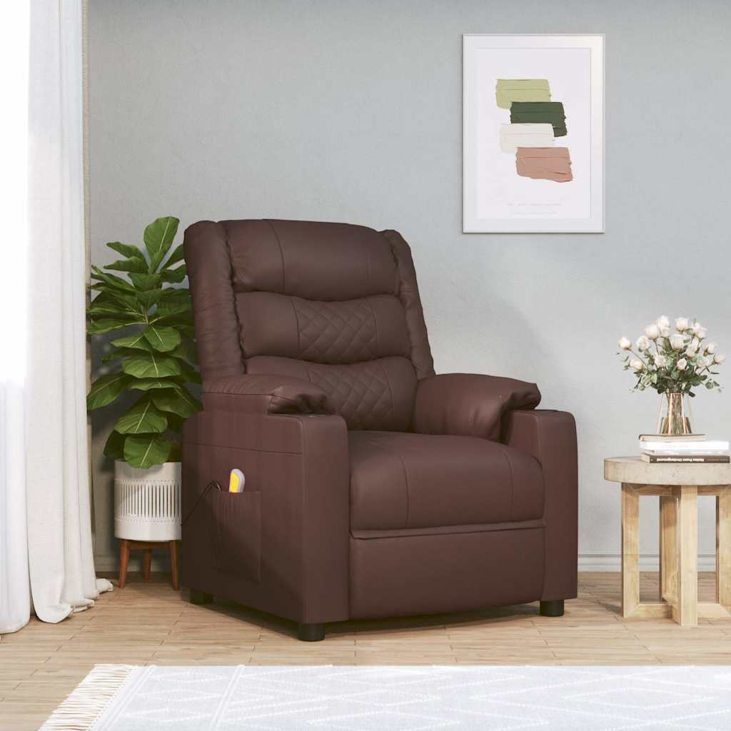 Vidaxl massagestoel kunstleer bruin