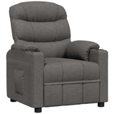 Vidaxl fauteuil verstelbaar stof donkergrijs