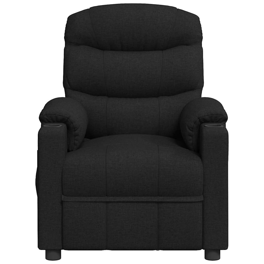 Vidaxl fauteuil verstelbaar stof zwart